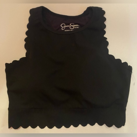 JESSICA SIMPSON Black Edge Sports Bra Size Medium NWOT - Picture 4 of 10